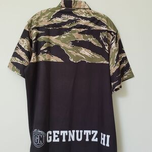 Get Nutz HI Camo Hawaiian Shirt Mens XL